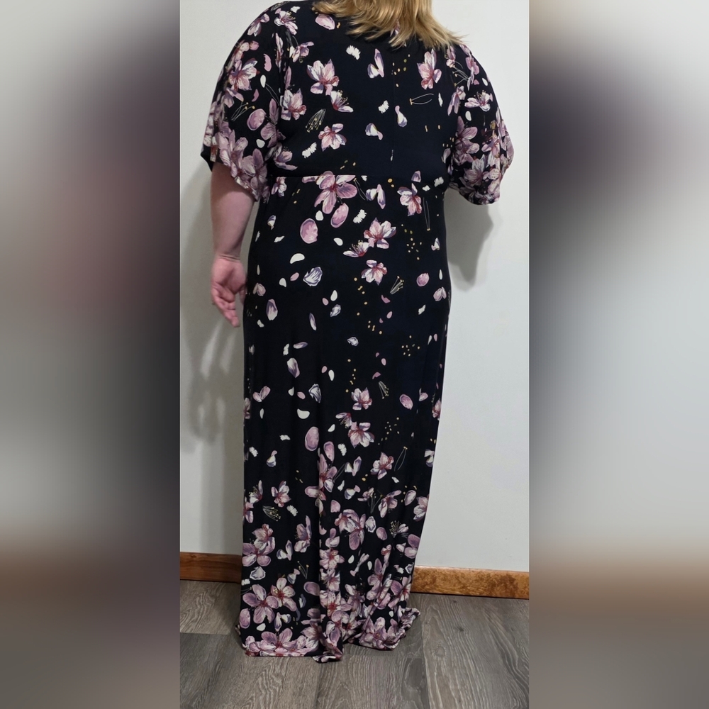 East Adeline Black Floral Maxi Dress – Women’s 1X - Picture 4 of 8
